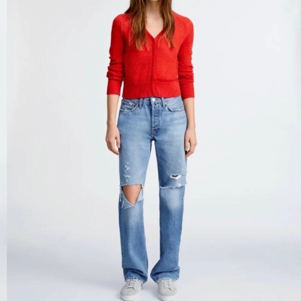 Re/Done Light Blue Distressed Jeans
